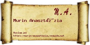 Murin Anasztázia névjegykártya